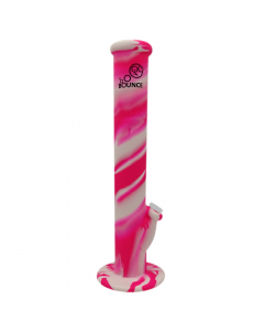 Bounce Classic Silicone Bong - 35cm - Pink And White