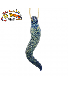 El Barto Glass - Tentacle Pendant Dabber - Blue And White