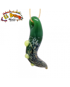 El Barto Glass - Tentacle Pendant Dabber - Green And Silver