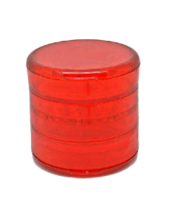 45mm 5 Part Acrylic Sifter Grinder - Clear - Red